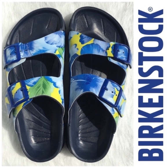 Birkenstock Shoes - BIRKENSTOCK Birki’s Blue Floral Arizona 37 6 6.5